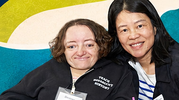 Two participants at Visions of Community